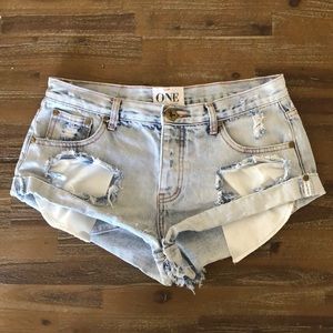 One Teaspoon Bandits Denim Shorts